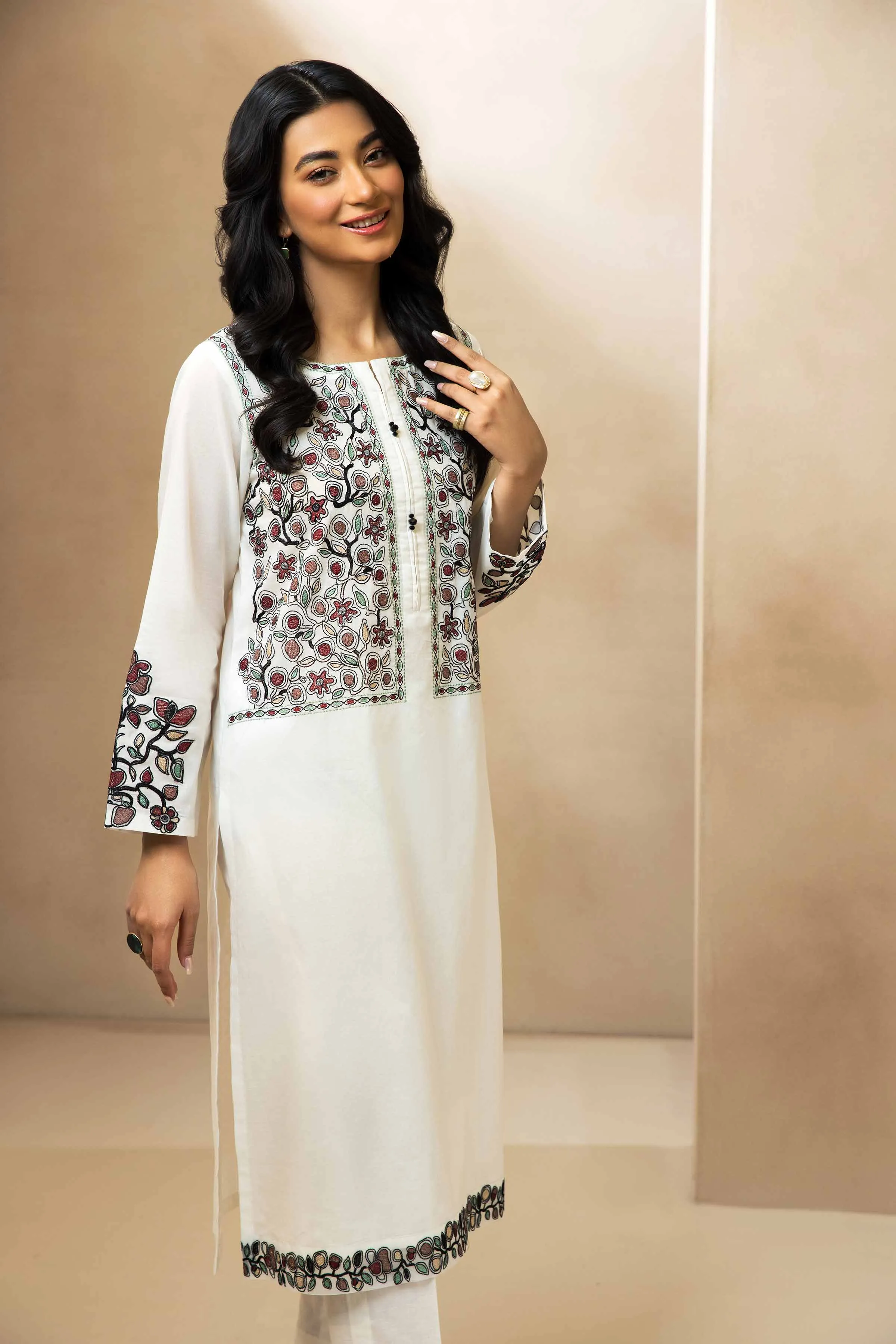 2 Piece - Dyed Embroidered Suit - 42301023