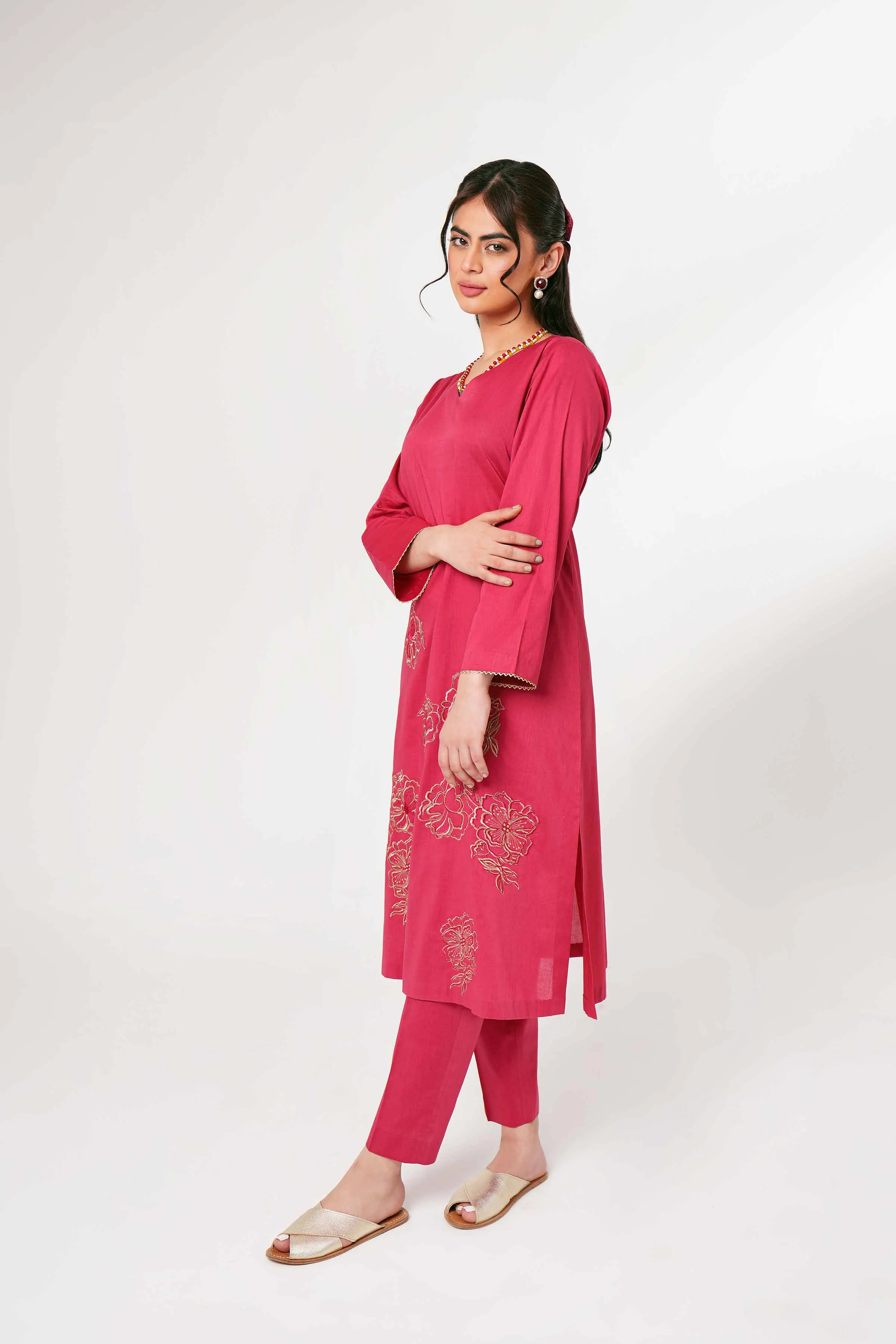 2 Piece - Embroidered Suit - PE24-40