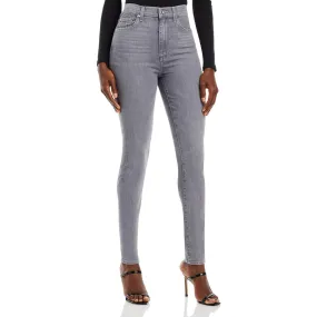 7 For All Mankind Womens High Waist Denim Skinny Jeans