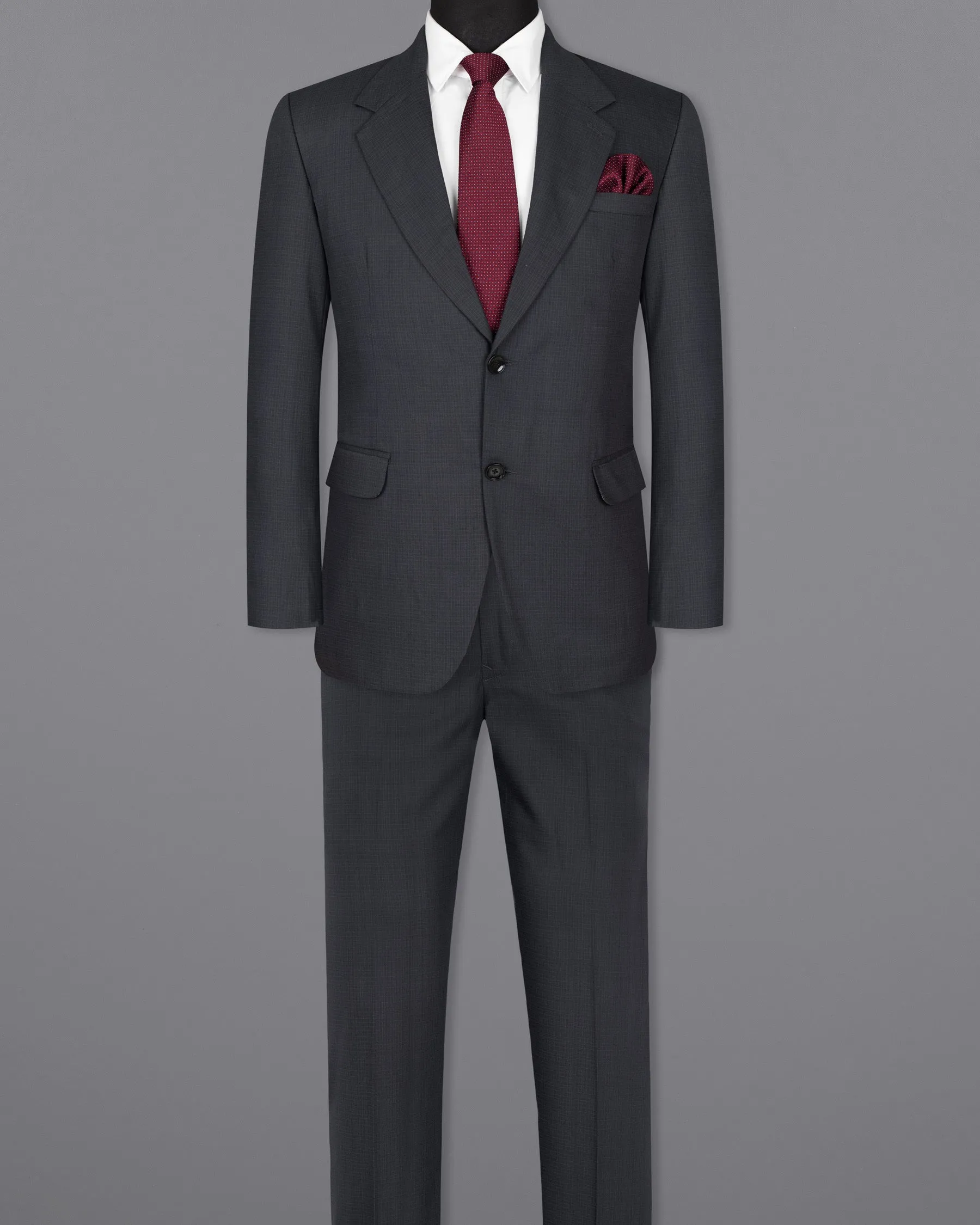 Baltic Sea Plaid Wool Rich Suit