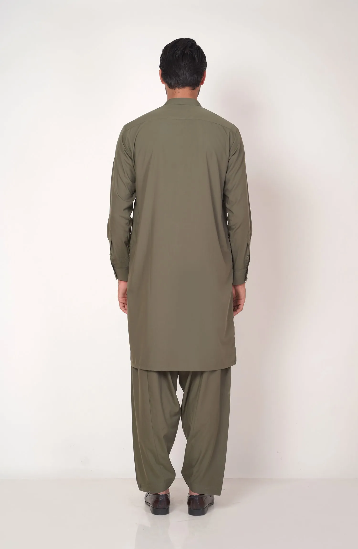 Basic Fancy Band Collar Shalwar Suit