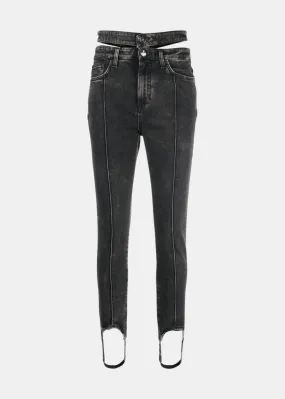 Black Cut-Out Skinny Jeans