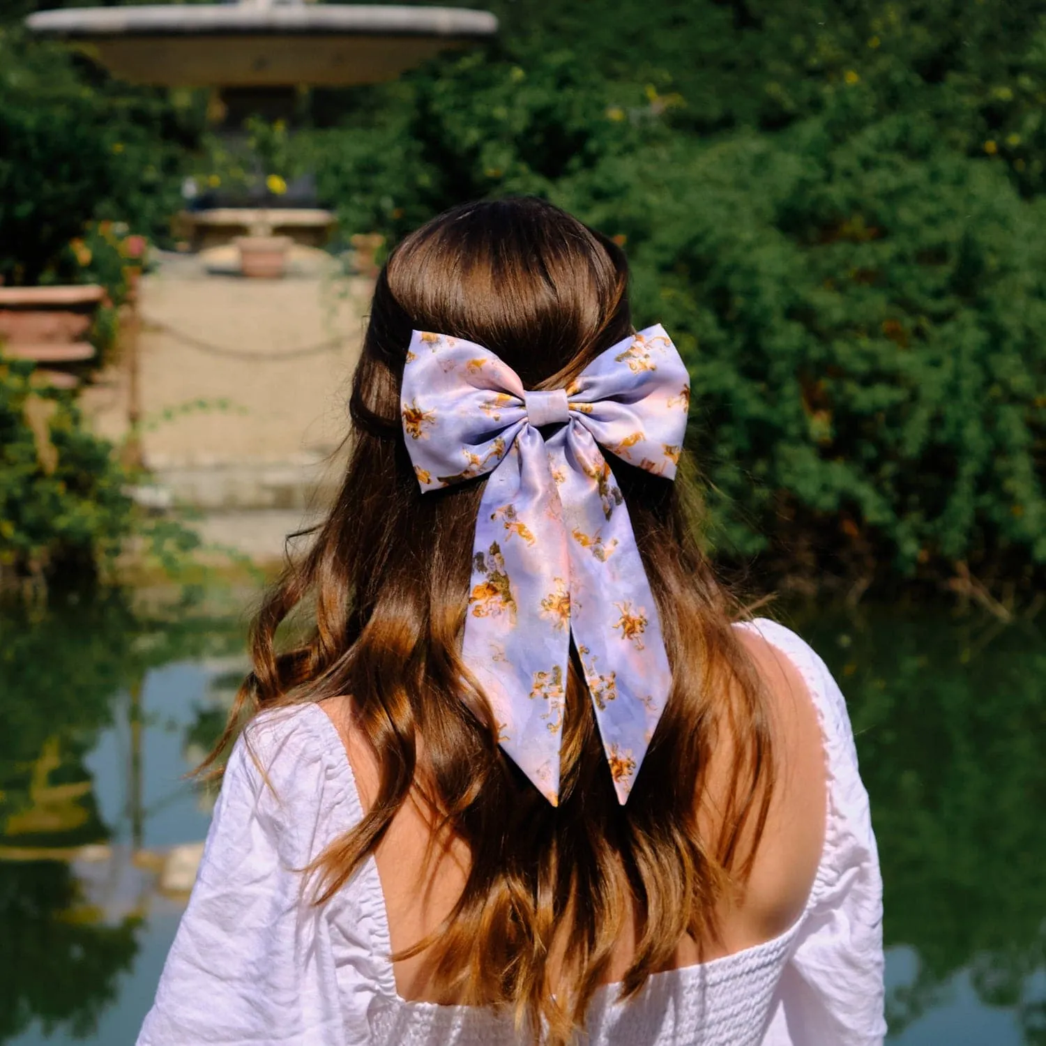 Botticelli's Daydream Satin Hair Bow