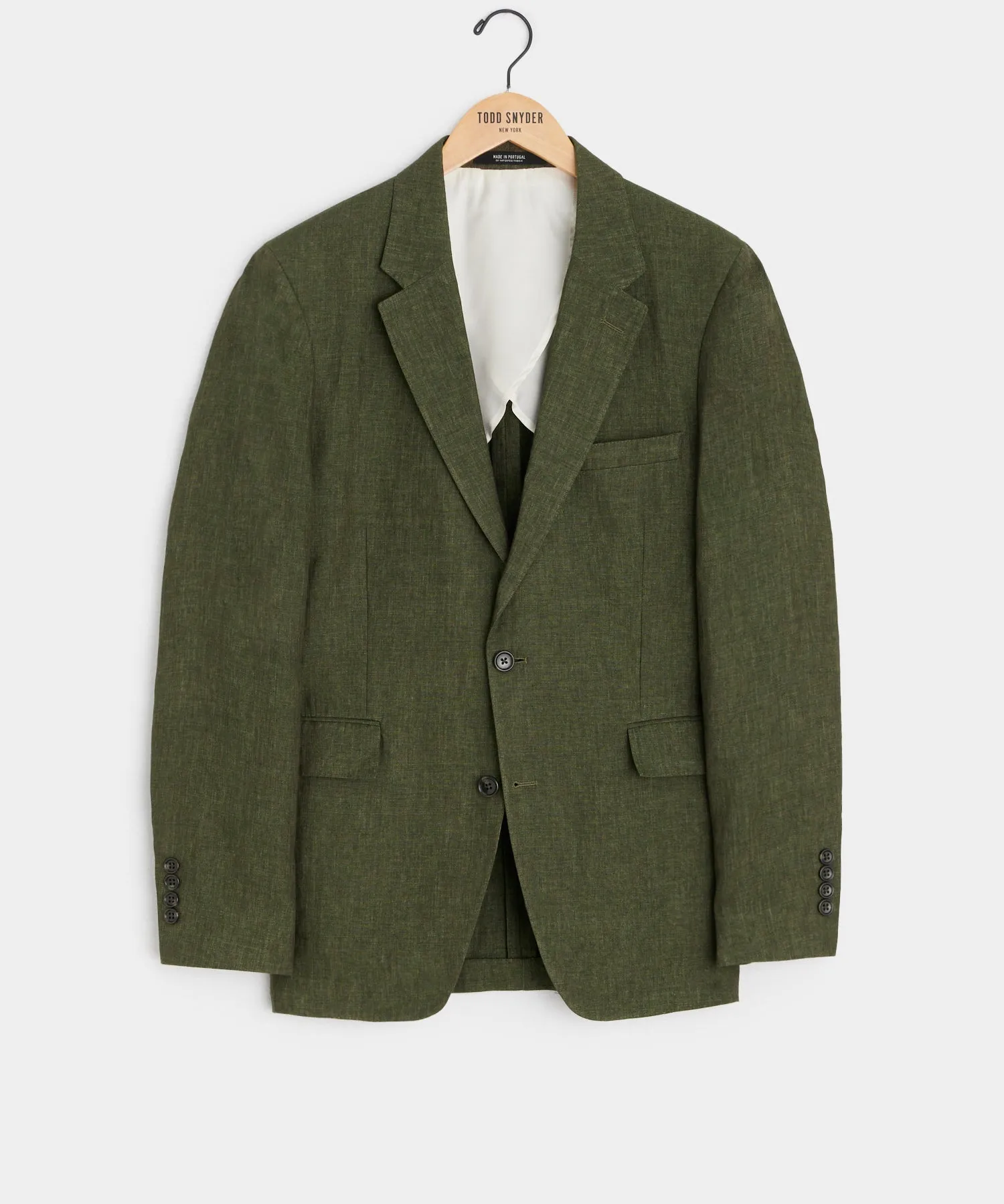 Italian Linen Sutton Jacket in Olive