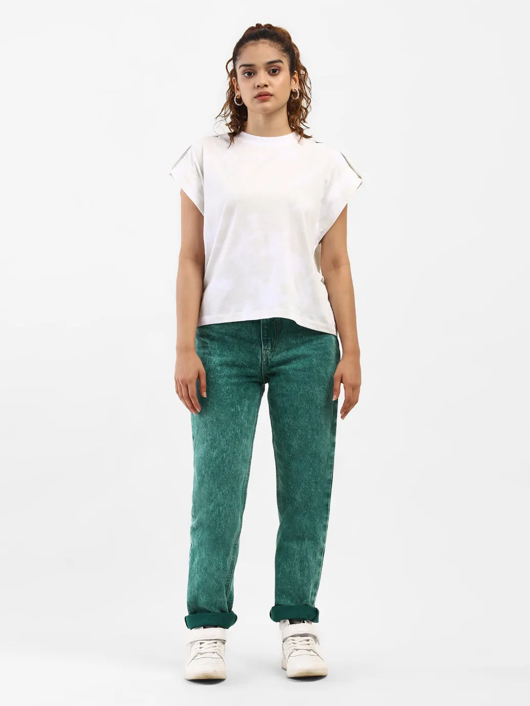 Levi's x Deepika Padukone Emerald High Straight Jeans