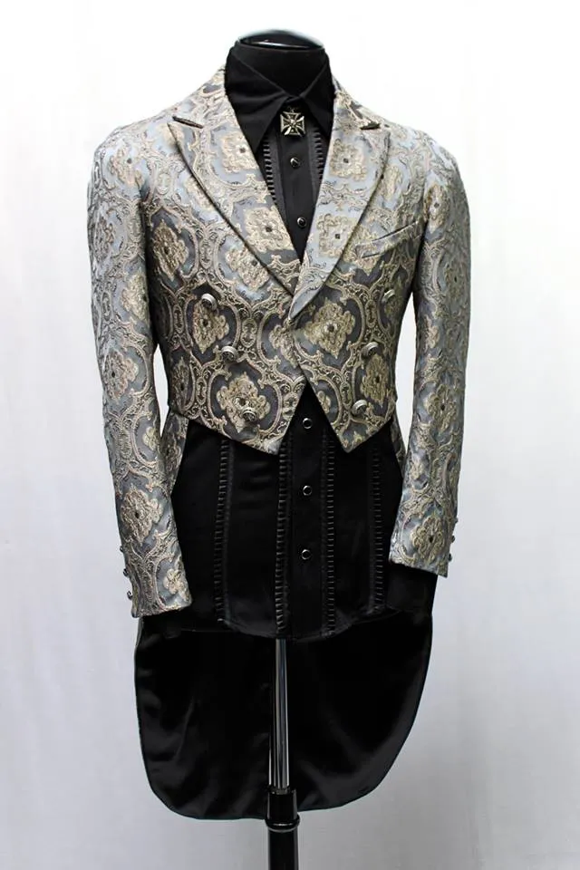 MONTE CRISTO TAILCOAT - BLUE BROCADE