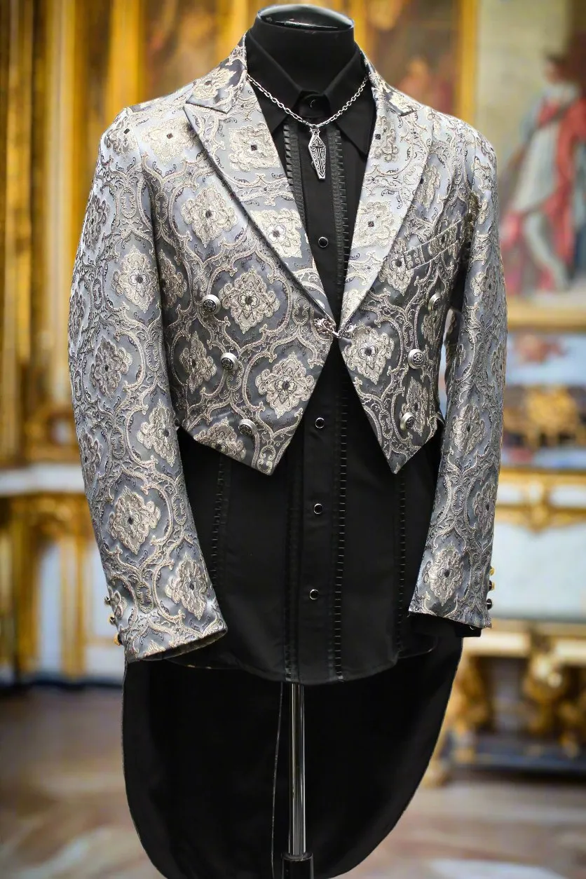 MONTE CRISTO TAILCOAT - BLUE BROCADE