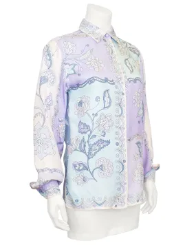 Pastel Floral Silk Shirt