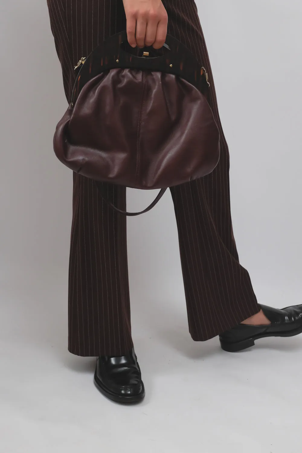 PINSTRIPE BURGUNDY PANT SUIT