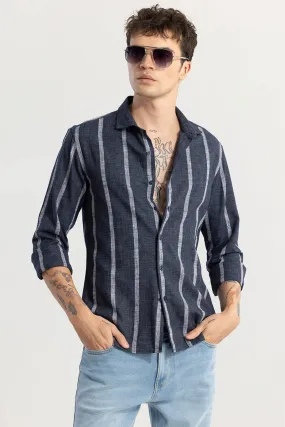 Navy Striped Shirt - Modifiers required: sneaky