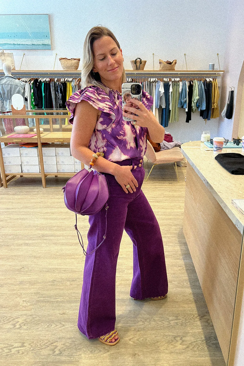 THE MARGOT JEANS IN CASSIS WASH PURPLE