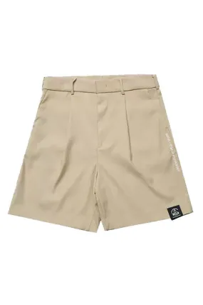 Unisex Beige Suit Shorts