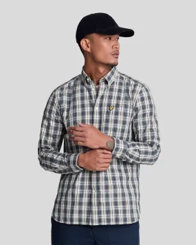 Washed Check Poplin Shirt